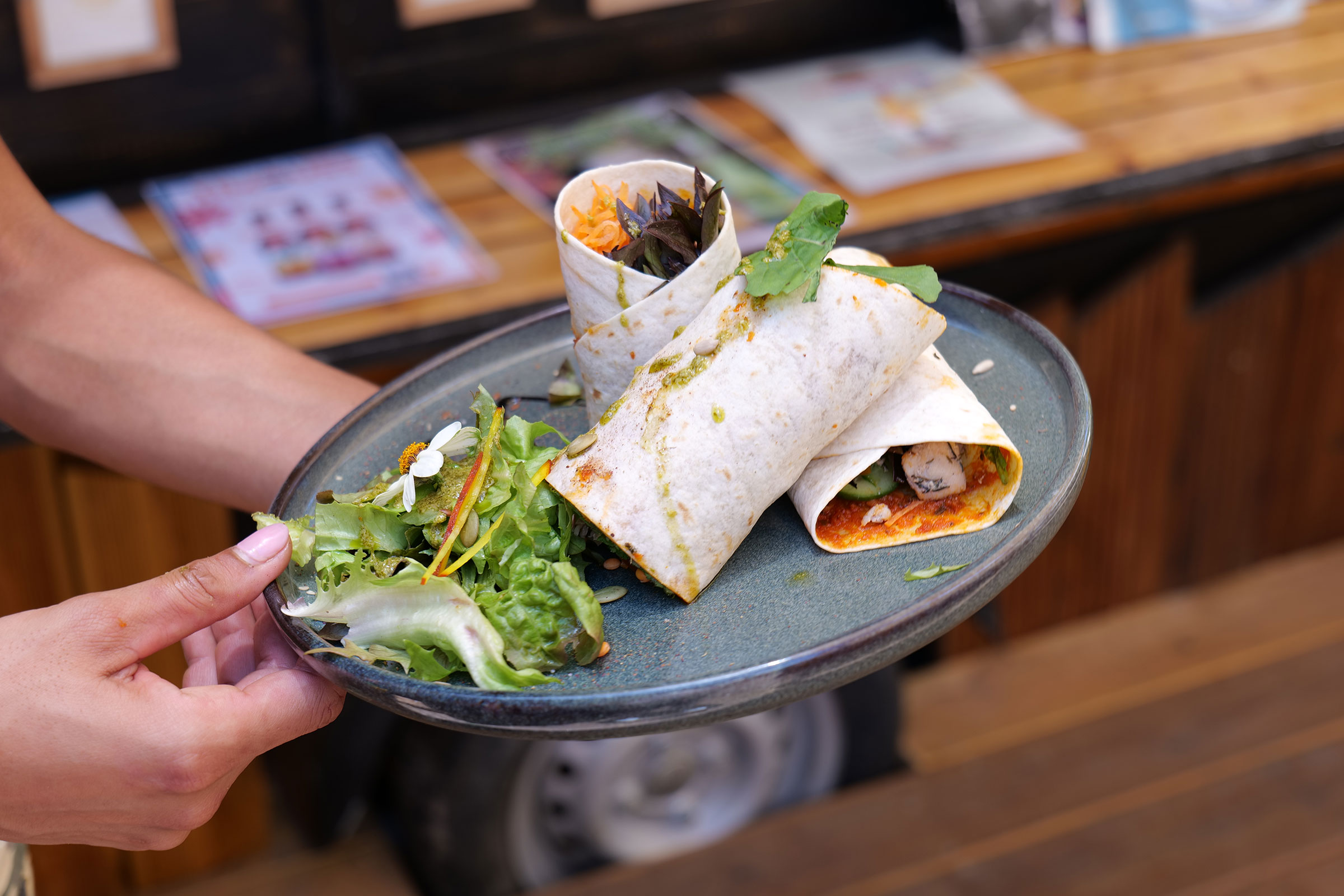 Les wraps au Victoria Green, restaurant à Saint-Gilles les Bains